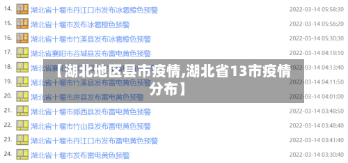 【湖北地区县市疫情,湖北省13市疫情分布】-第2张图片