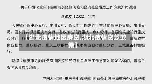 【湖北疫情地区房贷,湖北疫情贷款政策】
