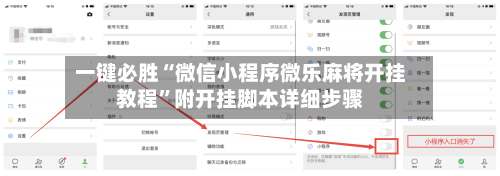 一键必胜“微信小程序微乐麻将开挂教程	”附开挂脚本详细步骤-第2张图片