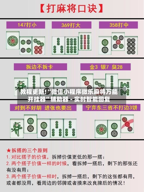 教程更新!“微信小程序微乐麻将万能开挂器”辅助器 - 实时智能回复