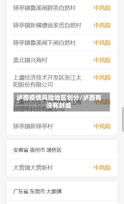 泸西疫情风险地区划分/泸西有没有封城