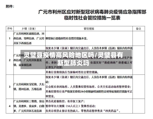 灵璧县疫情高风险地区吗/灵璧县有新型肺炎吗