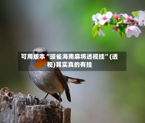 可用版本“琼雀海南麻将透视挂”(透视)其实真的有挂