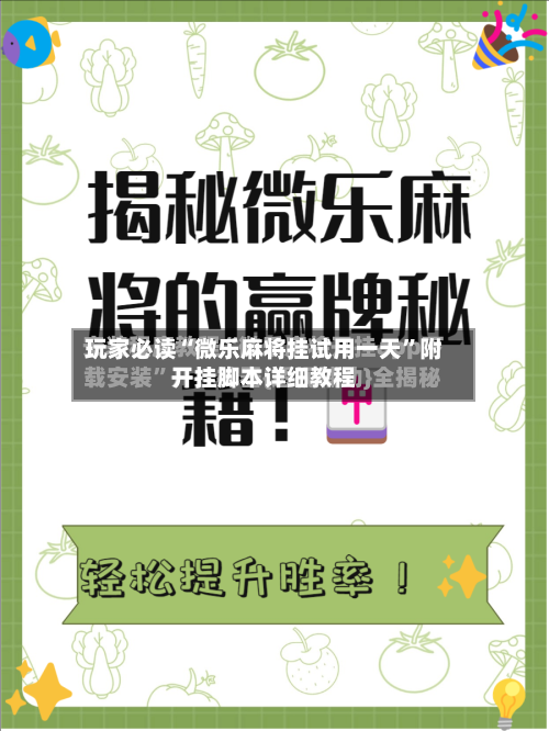 玩家必读“微乐麻将挂试用一天”附开挂脚本详细教程
