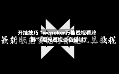 开挂技巧“wepoker万能透视看牌器	”(曝光透视必备猫腻)-第2张图片