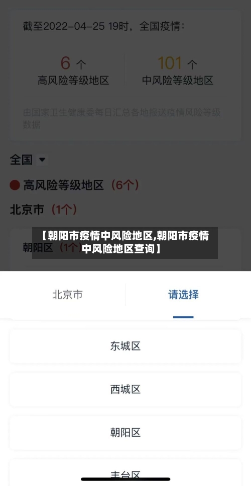 【朝阳市疫情中风险地区,朝阳市疫情中风险地区查询】