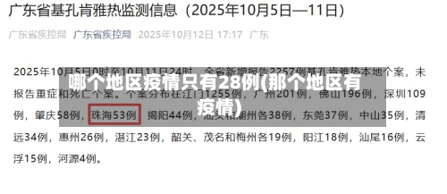哪个地区疫情只有28例(那个地区有疫情)-第2张图片
