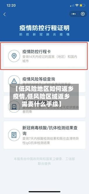 【低风险地区如何返乡疫情,低风险区域返乡需要什么手续】