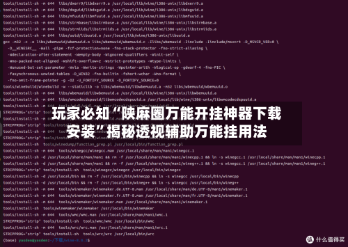 玩家必知“陕麻圈万能开挂神器下载安装”揭秘透视辅助万能挂用法-第2张图片