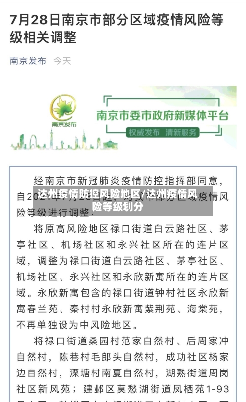 达州疫情防控风险地区/达州疫情风险等级划分-第2张图片