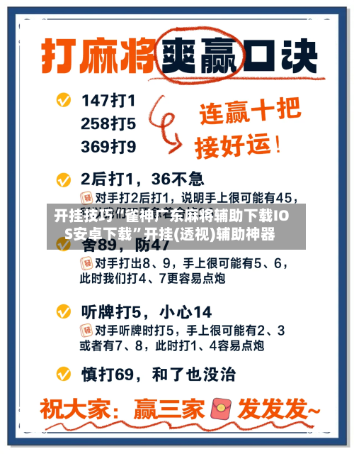 开挂技巧“雀神广东麻将辅助下载IOS安卓下载”开挂(透视)辅助神器