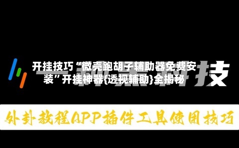 开挂技巧“微壳跑胡子辅助器免费安装	”开挂神器{透视辅助}全揭秘-第2张图片