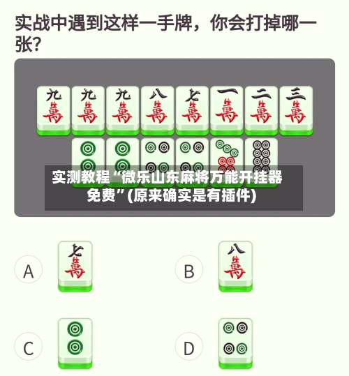 实测教程“微乐山东麻将万能开挂器免费”(原来确实是有插件)-第2张图片