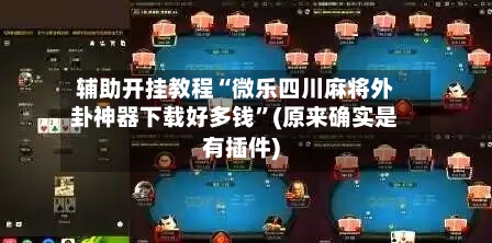 辅助开挂教程“微乐四川麻将外卦神器下载好多钱”(原来确实是有插件)-第2张图片