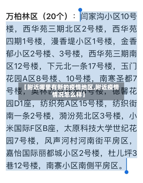 【附近哪里有新的疫情地区,附近疫情情况怎么样】-第3张图片