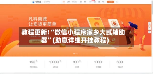 教程更新!“微信小程序家乡大贰辅助器	”(助赢详细开挂教程)-第2张图片