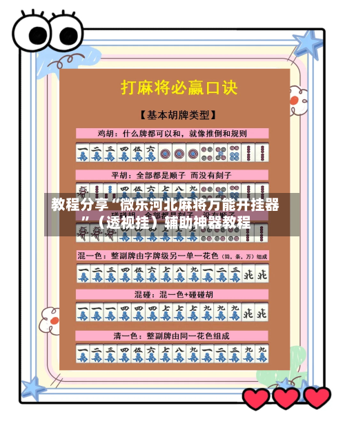 教程分享“微乐河北麻将万能开挂器”（透视挂）辅助神器教程-第3张图片