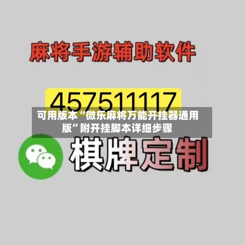 可用版本“微乐麻将万能开挂器通用版”附开挂脚本详细步骤-第3张图片