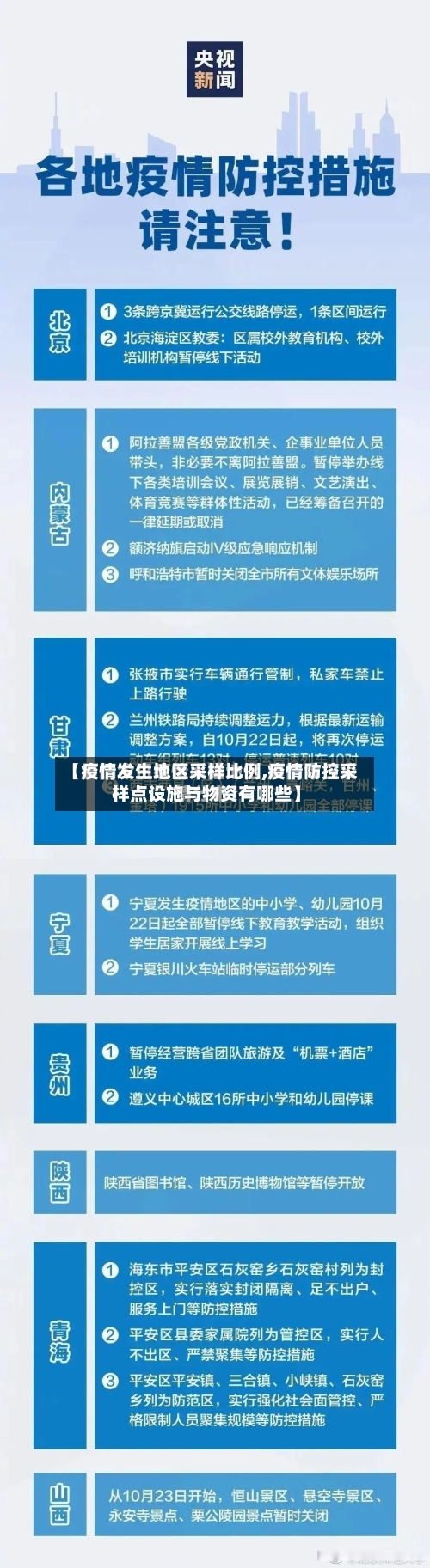 【疫情发生地区采样比例,疫情防控采样点设施与物资有哪些】-第3张图片