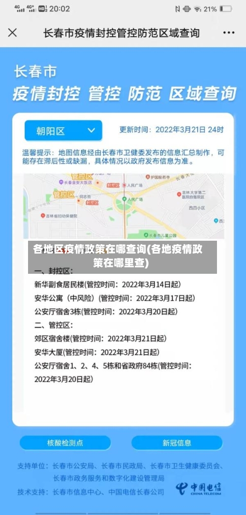 各地区疫情政策在哪查询(各地疫情政策在哪里查)