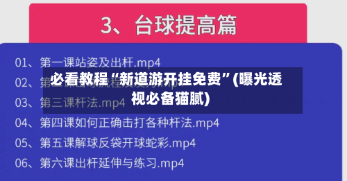 必看教程“新道游开挂免费	”(曝光透视必备猫腻)-第2张图片