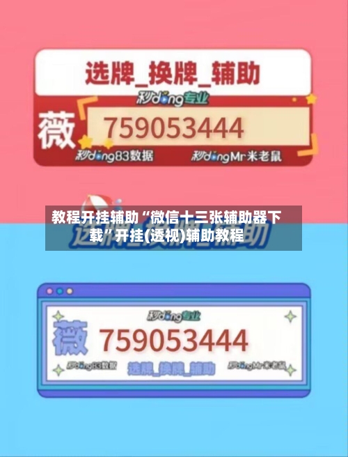 教程开挂辅助“微信十三张辅助器下载”开挂(透视)辅助教程