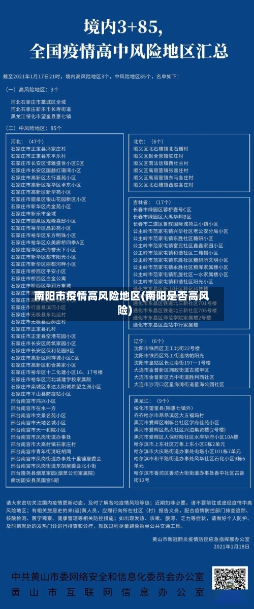 南阳市疫情高风险地区(南阳是否高风险)