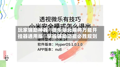 玩家辅助神器“微乐湖北麻将万能开挂器通用版”掌握辅助功能必胜规则