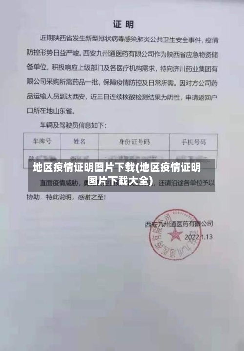 地区疫情证明图片下载(地区疫情证明图片下载大全)