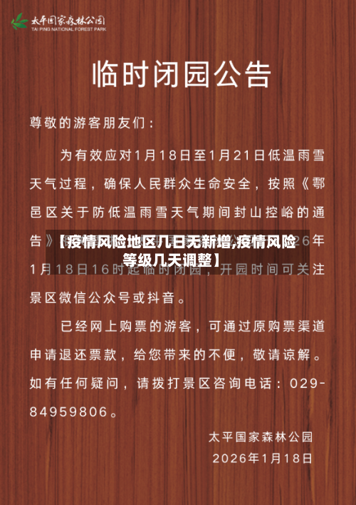 【疫情风险地区几日无新增,疫情风险等级几天调整】