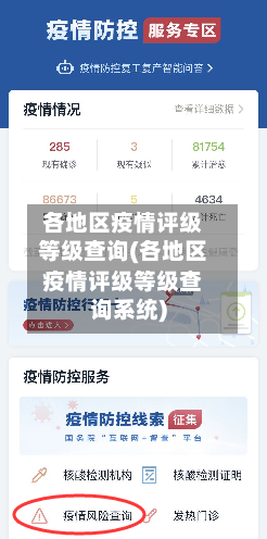 各地区疫情评级等级查询(各地区疫情评级等级查询系统)