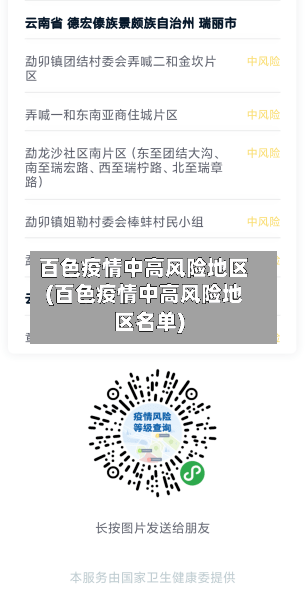 百色疫情中高风险地区(百色疫情中高风险地区名单)