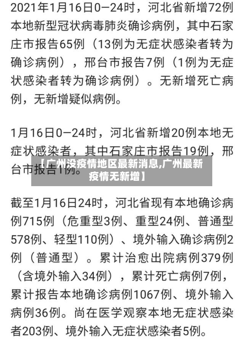 【广州没疫情地区最新消息,广州最新疫情无新增】