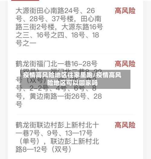 疫情高风险地区往家里跑/疫情高风险地区可以回家吗-第3张图片