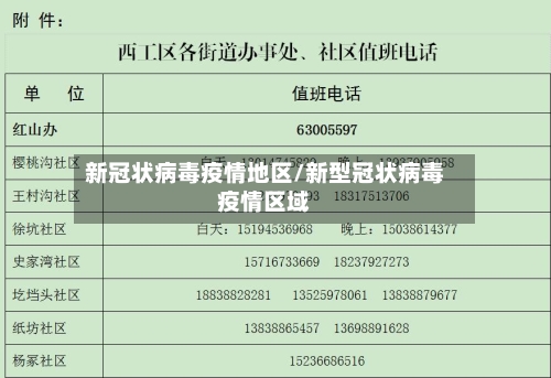 新冠状病毒疫情地区/新型冠状病毒疫情区域-第2张图片