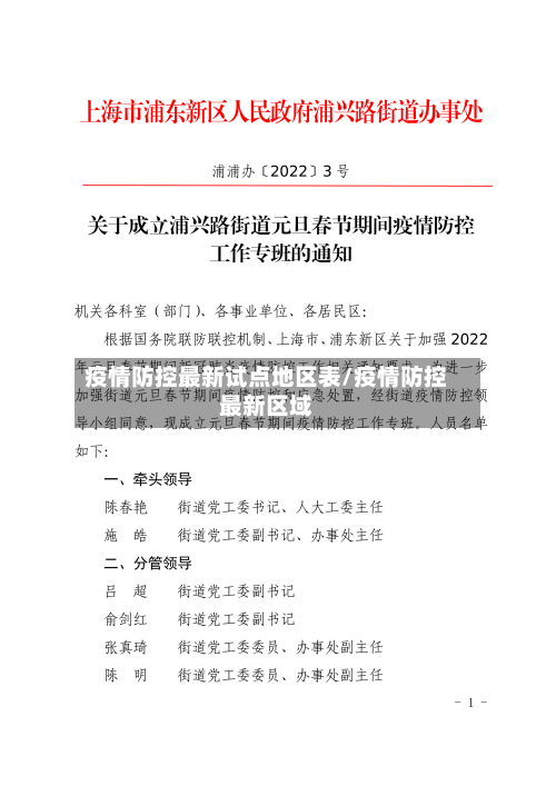 疫情防控最新试点地区表/疫情防控最新区域