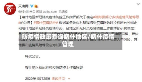 防疫情政策查询喀什地区/喀什疫情管理-第2张图片