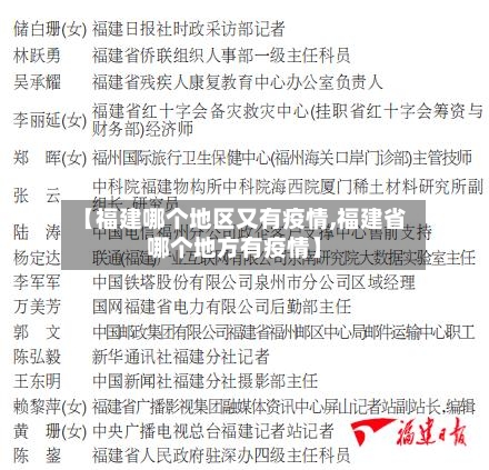 【福建哪个地区又有疫情,福建省哪个地方有疫情】