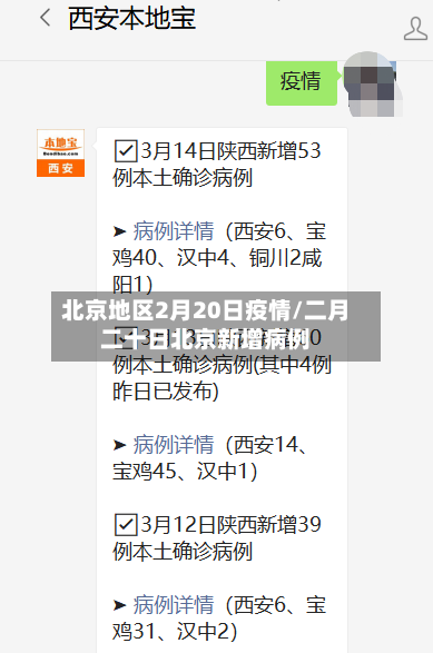 北京地区2月20日疫情/二月二十日北京新增病例