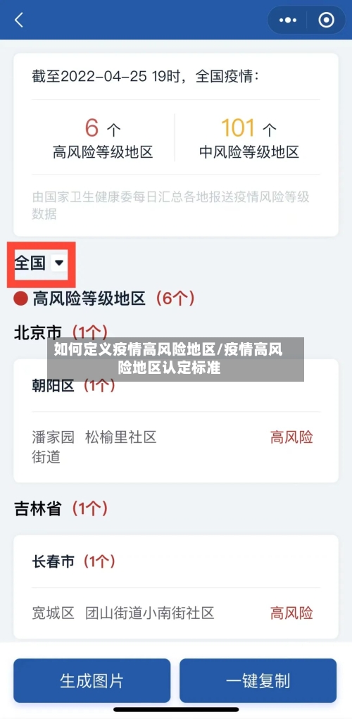 如何定义疫情高风险地区/疫情高风险地区认定标准