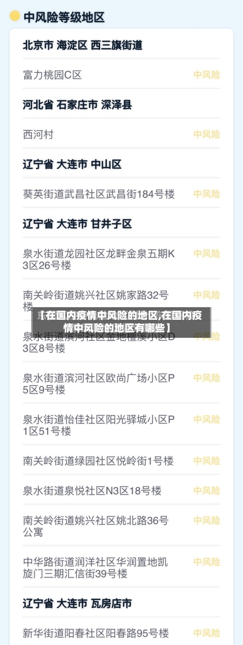 【在国内疫情中风险的地区,在国内疫情中风险的地区有哪些】