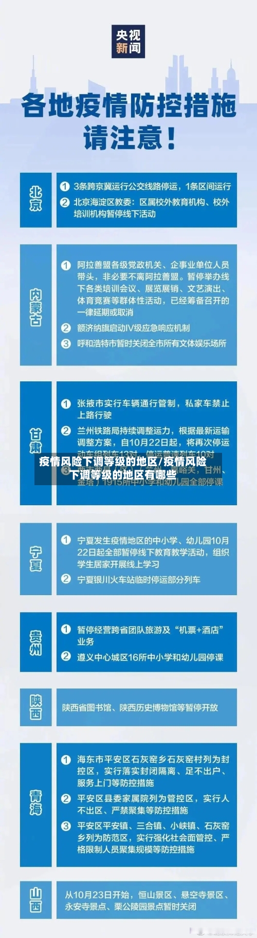 疫情风险下调等级的地区/疫情风险下调等级的地区有哪些-第2张图片
